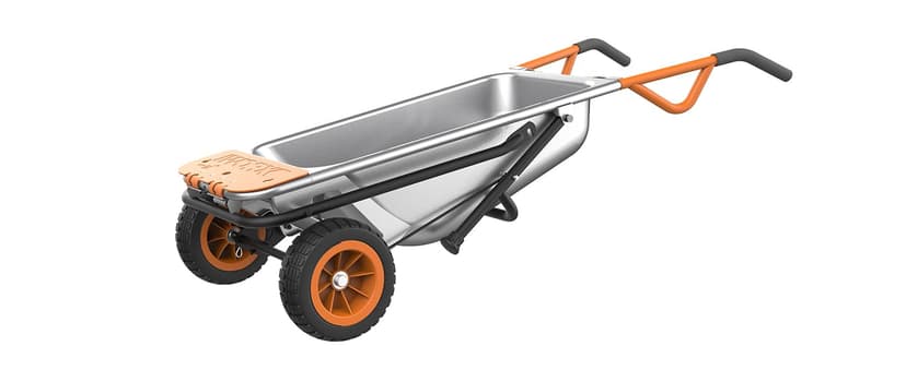 WORX Aerocart 8-in-1 Wheelbarrow / Yard Cart / Dolly + Attachable Wagon Kit
