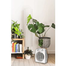 Comfort Zone Indoor Space Heater with Adjustable Thermostat, Fan Forced, Electric, Overheat Protection, Safety Tip-Over Switch, Energy Efficient, Ideal for Home, Bedroom, & Office, 1,500W, CZ45E