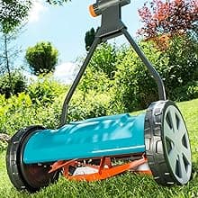 GARDENA (4018) Classic 16" Reel Lawn Mower with 5 Blades. Perfect Cut Every time for meticulous Yards. Eco-Friendly, Made in Europe