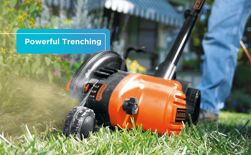 BLACK+DECKER 12 Amp 2-in-1 Landscape Edger and Trencher, (LE760FF)