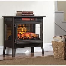 duraflame Freestanding Electric Fireplace Stove Heater with 3D Flame Effect for 1,000 Sq. Ft. Room, Navy