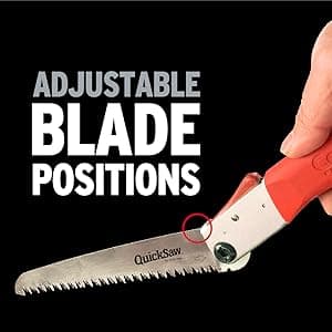 Corona Tools 7-Inch QuickSAW Folding Saw | Pruning Saw Designed for Single-Hand Use | Curved Blade Hand Saw | Cuts Branches Up to 4" in Diameter | QS 7800