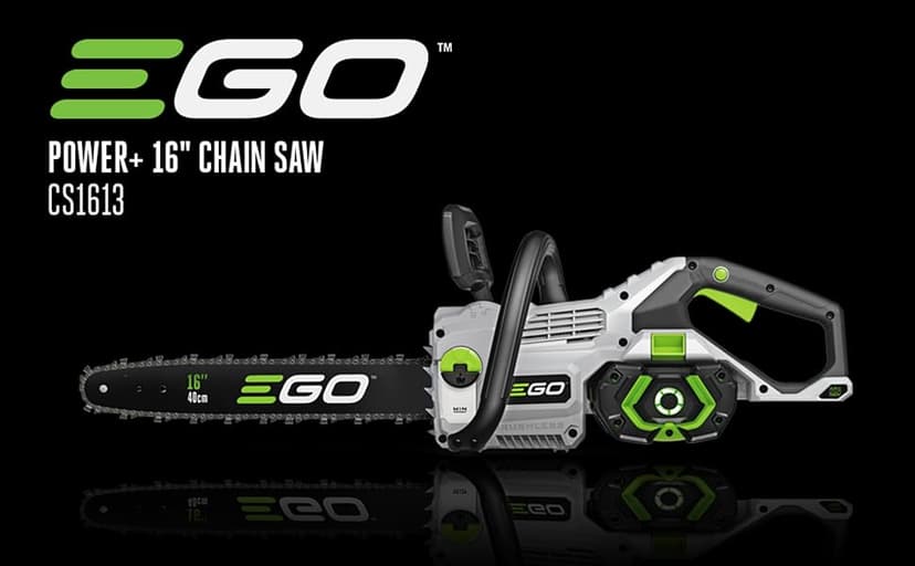 EGO POWER+ Chain Saw, 16” Battery Powered Chainsaw, Electric Cordless, Includes 56V 4.0Ah Battery and Charger – CS1613