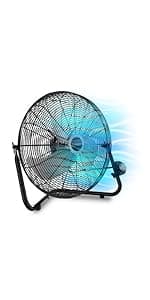 Lasko Oscillating High Velocity Tower Fan, Remote Control, Timer, 3 Powerful Speeds, for Garage, Basement and Gym, 35" Silver and Black, U35115, Large