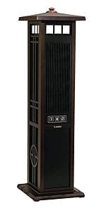 Lasko 4890 Elegant Living Fan with Remote Control-Features Accent Lighting and Widespread Oscillation-Perfect for Outdoor Patios, Decks, or Balconies, Brown