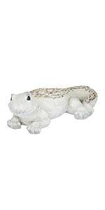 Deco 79 Polystone Frog Decorative Garden Sculpture Indoor Outdoor Garden Statue, Outdoor Sculpture 12" x 8" x 8", Light Gray