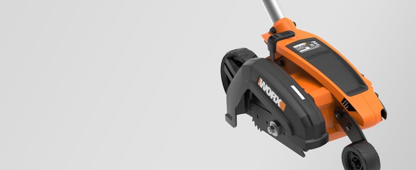 WORX WG896 12 Amp 7.5 Inch Electric Lawn Edger & Trencher, Orange and Black