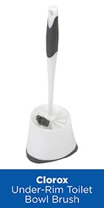 Clorox Corner Toilet Bowl Brush With Under Rim Scrubber