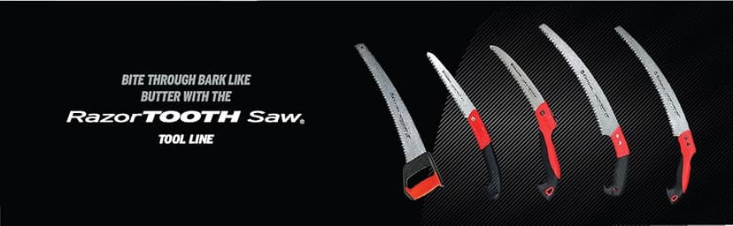 Corona Tools 14-Inch RazorTOOTH Pruning Saw | Tree Saw Designed for Single-Hand Use | Curved Blade Hand Saw | Cuts Branches Up to 8" in Diameter | RS 7395, Red/Black