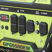 Gasoline Powered Portable Generator 10000 Watt, Recoil/Electric Start, 12V-8.3A Charging Outlets, Home Back Up & RV Ready, 49 State Approved(Excluding California)