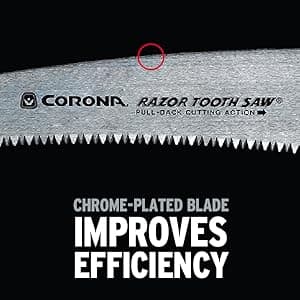 Corona Tools 14-Inch RazorTOOTH Pruning Saw | Tree Saw Designed for Single-Hand Use | Curved Blade Hand Saw | Cuts Branches Up to 8" in Diameter | RS 7395, Red/Black