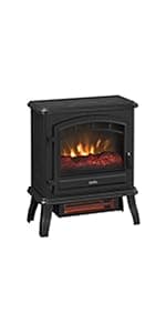 duraflame Freestanding Electric Fireplace Stove Heater with 3D Flame Effect for 1,000 Sq. Ft. Room, Navy