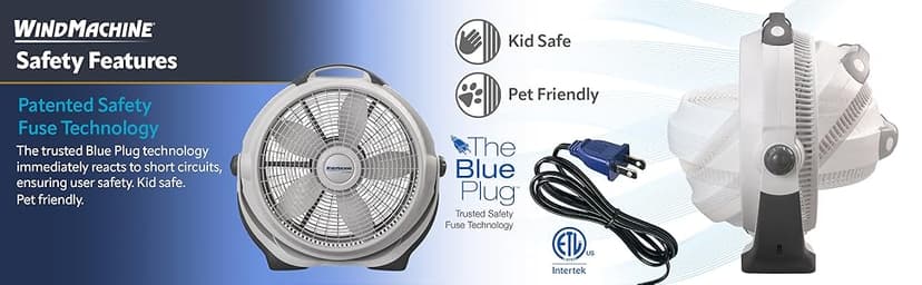 Lasko Wind Machine Air Circulator Floor Fan, 3 Speeds, Pivoting Head for Large Spaces, 20", 3300, White