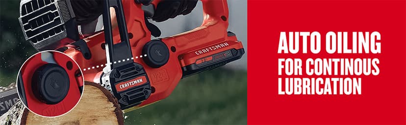 CRAFTSMAN V20 Mini Chainsaw, 10 inch, Battery and Charger Included (CMCCS610D1)