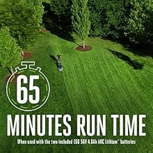 EGO POWER+ Electric Lawn Mower, Self-Propelled Cordless, Includes (2) 56V 4.0Ah Batteries and Rapid Charger - LM2102SP-A