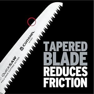 Corona Tools 7-Inch QuickSAW Folding Saw | Pruning Saw Designed for Single-Hand Use | Curved Blade Hand Saw | Cuts Branches Up to 4" in Diameter | QS 7800