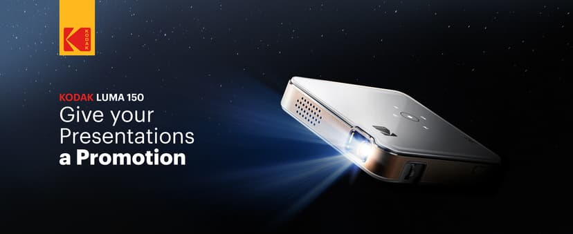 KODAK Luma 150 Ultra Mini Pocket Pico Projector - Built in Rechargeable Battery & Speaker, 1080P Support Portable Wireless LED DLP Movie & Video Travel Projector, connects to iPhone and Android