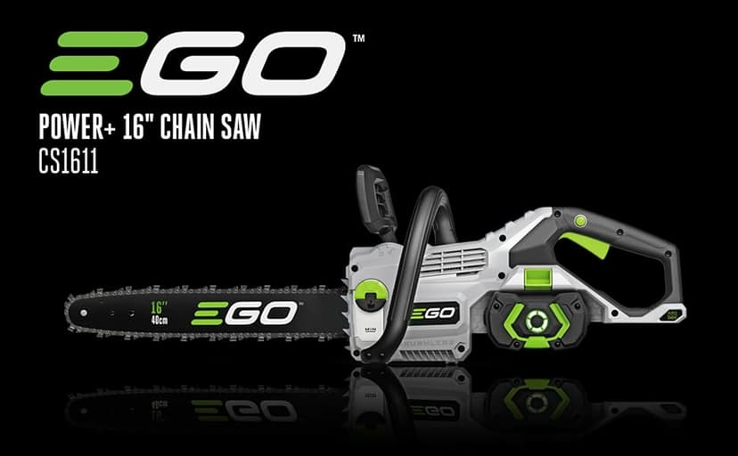 EGO Power+ CS1611 16-Inch 56V Lithium-ion Cordless Chainsaw - Battery and Charger Included, Black