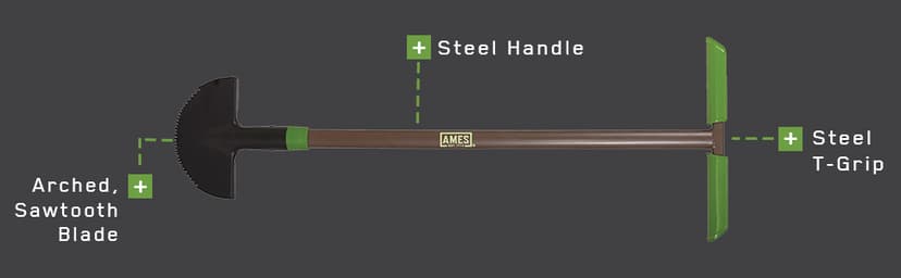 AMES 2917200 Saw-Tooth Border Edger with T-Grip, 39-Inch