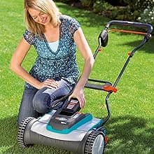 GARDENA (4018) Classic 16" Reel Lawn Mower with 5 Blades. Perfect Cut Every time for meticulous Yards. Eco-Friendly, Made in Europe