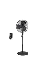 Lasko Oscillating Pedestal Fan, Adjustable Height, 3 Speeds, for Bedroom, Living Room, Home Office and College Dorm Room, 18", Black, 1827