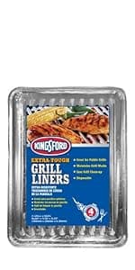 Kingsford Disposable Drip Bucket Liners, 10 Count | Aluminum Drip Bucket Liners, Disposable Bucket Liners for BBQ and Grill Grease Bucket Liners for Grilling | Easy Cleanup from Kingsford Grilling