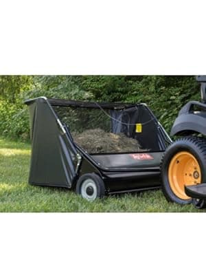 Agri-Fab 45-0546 52" Tow-Behind Lawn Sweeper, 26 cu. ft Hopper Bag Capacity; Leaf & Grass Catcher, with Adjustable Brush Height and Dump From Seat Handle