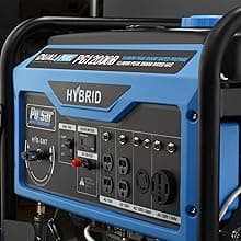 Pulsar 12,000W Dual Fuel Portable Generator with Electric Start and Switch & Go Technology, CARB Approved PG12000B