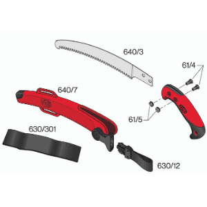 FELCO Pruning Saw (F 640) - Curved Tree Pull Stroke Pruner Saw w/ Carrying Sheath