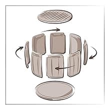 Keter Outdoor Storage Deck Box, 37 Gallon Waterproof Patio Table Bin, Circa, Brown