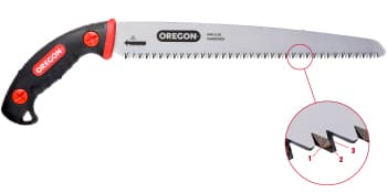 Oregon 13" Curved Premium Japanese High-Carbon Steel Hand Saw, Rust Proof Forestry/Pruning/Cutting Tool, Curved Blade with Scabbard Safety Sheath (600136)