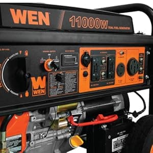 WEN 11,000-Watt 120V/240V Dual Fuel Portable Generator with Wheel Kit and Electric Start (DF1100T)