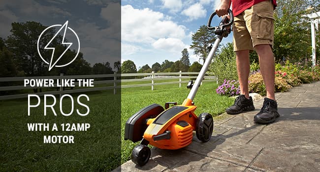 WORX WG896 12 Amp 7.5 Inch Electric Lawn Edger & Trencher, Orange and Black