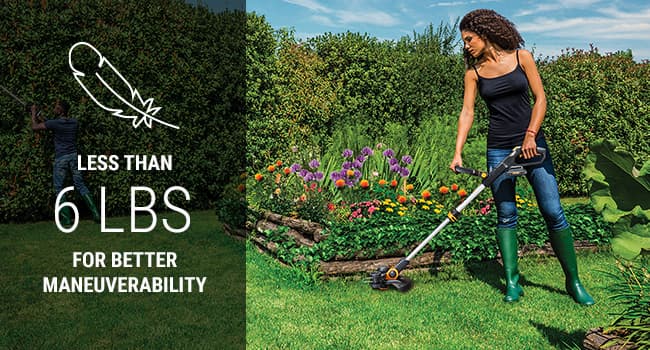 Worx String Trimmer Cordless GT3.0 20V PowerShare 12" Edger & Weed Trimmer (2 Batteries & Charger Included) WG163