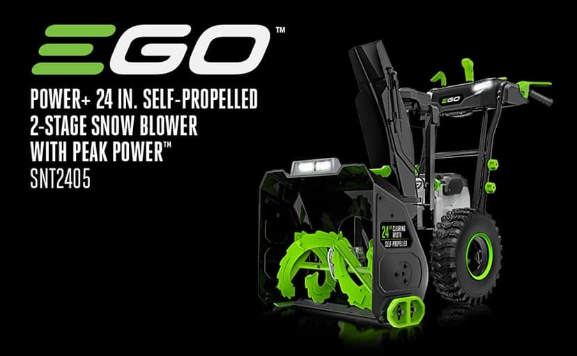 EGO Power+ SNT2405 56-Volt 24 in. Self-Propelled 2-Stage Snow Blower with Peak Power™ - (2) 7.5Ah Batteries and Dual Port Charger Included