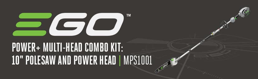 EGO Power+ MPS1001 10-inch Pole Saw & Power Head with 2.5Ah Battery & Charger Included