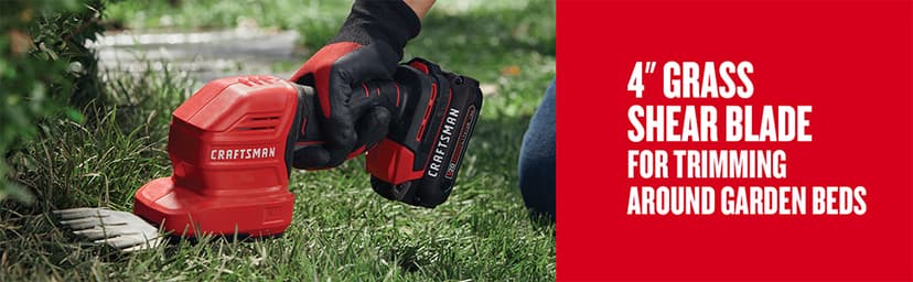 CRAFTSMAN V20 Cordless Handheld Grass Trimmer and Mini Hedge Trimmer Kit (CMCSS800C1)