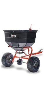 Agri-Fab 45-0463 130 lb. Tow-Behind Lawn & Garden Broadcast Spreader for Seed,Fertilizer,Salt,Ice Melt; Easy to use Flow Control from Seat of Riding Lawn Mower