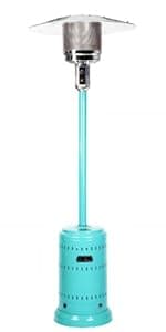 Fire Sense 61322 Portable Patio Heater Outdoor Tabletop Lightweight Propane 10,000 BTU Auto-Shutoff Valve ODS Compliant - Hammer Tone Bronze