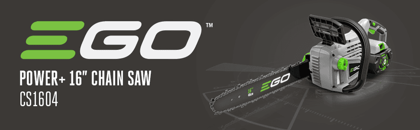 EGO POWER+ Chain Saw, 16" Battery Powered Chainsaw, Electric Cordless, Includes 56V 5.0Ah Battery and Charger - CS1604