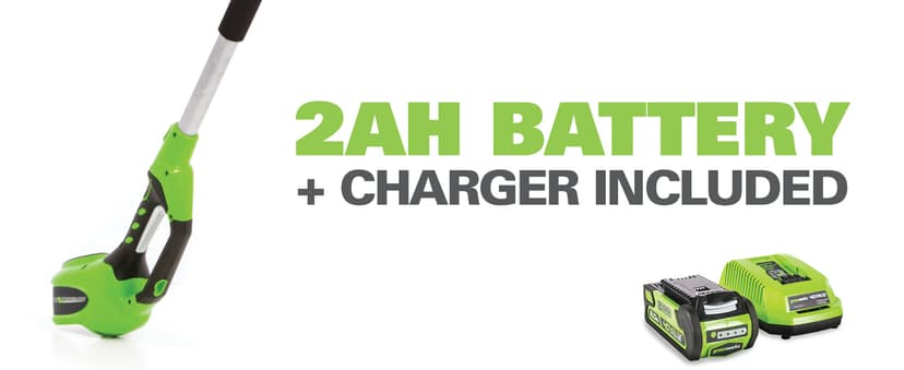 Greenworks 40V 8" Pole Saw + Pole Hedge, 2.0Ah Battery (Gen 1)