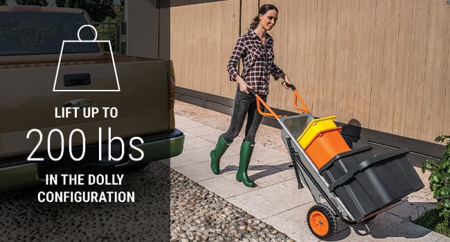WORX Aerocart 8-in-1 Wheelbarrow / Yard Cart / Dolly + Attachable Wagon Kit