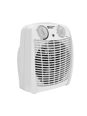 Comfort Zone Indoor Space Heater with Adjustable Thermostat, Fan Forced, Electric, Overheat Protection, Safety Tip-Over Switch, Energy Efficient, Ideal for Home, Bedroom, & Office, 1,500W, CZ45E