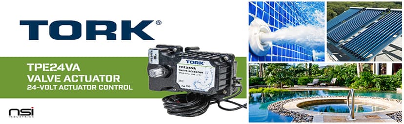 NSI TORK TPE24VA 24-Volt Valve Actuator Control, Compatible with all 24VAC Control Systems, for Pools, Spa Equipment, Solar and More, black