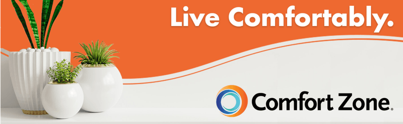 Comfort Zone Indoor Space Heater with Adjustable Thermostat, Fan Forced, Electric, Overheat Protection, Safety Tip-Over Switch, Energy Efficient, Ideal for Home, Bedroom, & Office, 1,500W, CZ45E