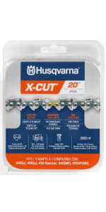 Husqvarna 450 Rancher 20 Inch Gas Chainsaw, 50.2-cc 3.2-HP, 2-Cycle X-Torq Engine, For Tree Pruning, Yard Cleanups and Firewood Cutting
