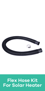 GAME 4721-BB SolarPRO Curve Solar Pool Heater, Made for Intex & Bestway Above-Ground and Inground Pools, Includes Intex Adapters, 2 Hoses & Clamps