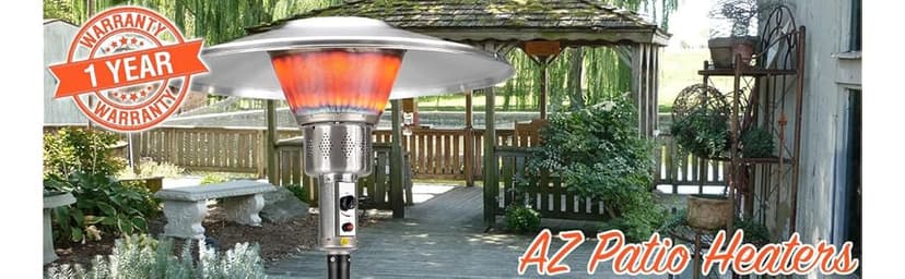 Hiland HLDS032-B Portable Table Top Patio Heater, 11,000 BTU, Use 1lb or 20Lb Propane Tank, Stainless Finish
