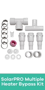 GAME 4721-BB SolarPRO Curve Solar Pool Heater, Made for Intex & Bestway Above-Ground and Inground Pools, Includes Intex Adapters, 2 Hoses & Clamps