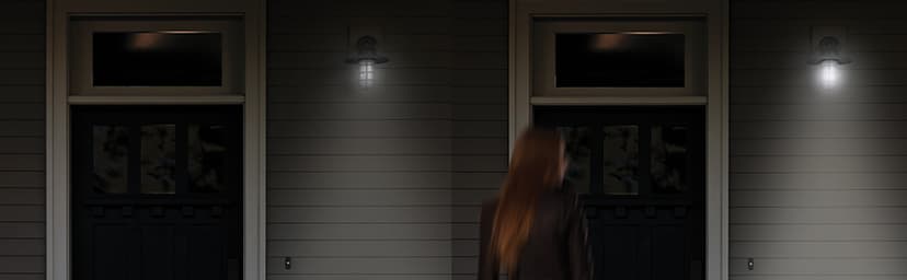 GE LED+ Motion Sensor LED Light Bulbs, 14W, PAR38 Outdoor Security Floodlights, Warm White, CAC (2 Pack)